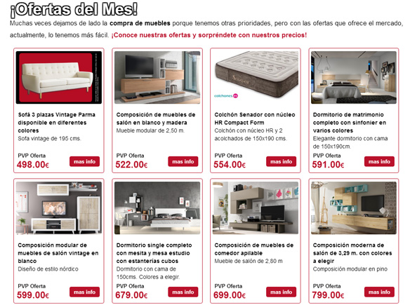 Muebles El Rebajón ofertas mes de febrero